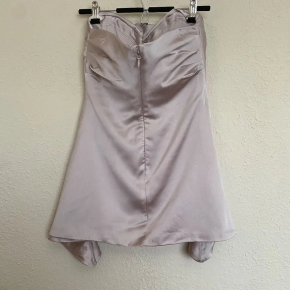 HOUSE OF CB 'Jasmine' Oyster cream Draped Strapless Corset‎ Dress NWOT size L - Picture 8 of 11